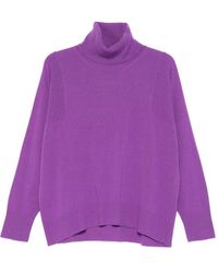 Roberto Collina - Oversized Fit Wool Turtleneck Sweater - Lyst