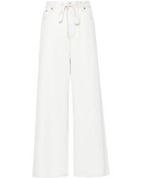 MM6 by Maison Martin Margiela - Jeans a gamba ampia con coulisse - Lyst