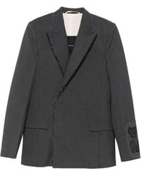 FEDERICO CINA - Raw Cut Double-Breasted Jacket - Lyst