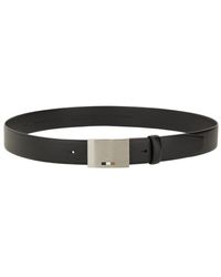 BOSS - Leather Belt With Logo-Uomo - Lyst
