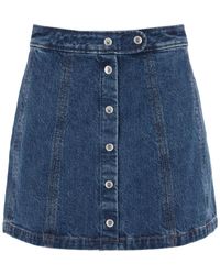 A.P.C. - Poppy Denim Mini Skirt - Lyst