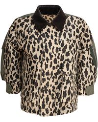 Sacai - Leopard Jacket Giacche Marrone-Donna - Lyst