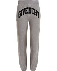 Givenchy - Logo Embroidery Joggers Pantaloni Grigio - Lyst