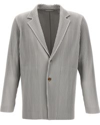 Issey Miyake - Single-Breasted Pleated Blazer - Lyst