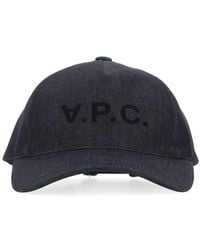 A.P.C. - Denim Baseball Cap - Lyst