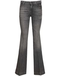 7 For All Mankind - Dojo Rocker With 7 Studded Jeans Black - Lyst