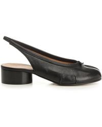 Maison Margiela - Slingback New Ballerina Tabi Pumps Black - Lyst