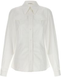 Alberta Ferretti - Cotton Shirt Camicie Bianco - Lyst