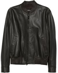 Emporio Armani - Leather Jacket - Lyst