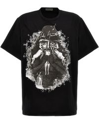 Yohji Yamamoto - Printed T Shirt Nero - Lyst