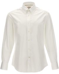 Brunello Cucinelli - Cotton Shirt Camicie Bianco - Lyst