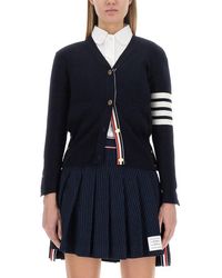 Thom Browne - Cardigan Con Scollo A V - Lyst