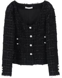 Alessandra Rich - Tweed Jacket With Sequins Embell - Lyst