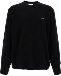 Lacoste - Logo Patch Sweater Maglioni Nero-Uomo - Lyst