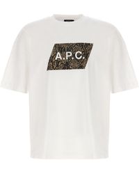 A.P.C. - Cobra T Shirt Bianco - Lyst
