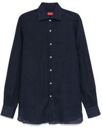 Isaia - Camicie Lino-Uomo - Lyst