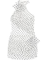 Alessandra Rich - One-Shoulder Mini Dress - Lyst