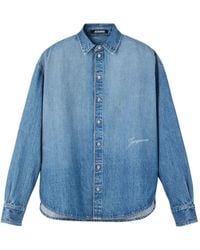 Jacquemus - Camicia Denim Con Bottoni-Uomo - Lyst
