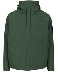 Stone Island - Hooded Soft Shell Jacket - Lyst