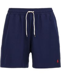 Polo Ralph Lauren - Logo Embroidery Swim Shorts - Lyst
