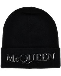 Alexander McQueen - Logo Embroidered Beanie Hats - Lyst