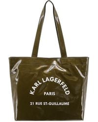 Karl Lagerfeld - Ikonik Appliqué-detail Shoulder Bag - Lyst