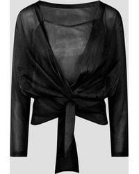 Alberta Ferretti - Blusa Semi Trasparente - Lyst