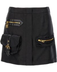 Moschino - Cargo Mini Skirt Gonne Nero - Lyst