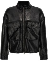 Salvatore Santoro - Craclè Leather Jacket Casual Jackets, Parka - Lyst