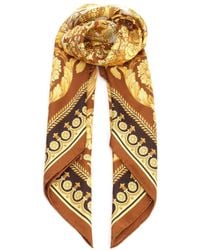 Versace - Large Scarf With Baroque Print Scarves And Foulards - Lyst