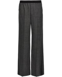 Balenciaga - Check Wool Pantaloni Grigio - Lyst