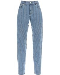 Mugler - Spiral baggy Jeans - Lyst
