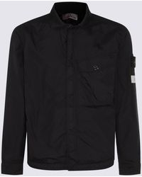 Stone Island - Coats Blacks And Greys-Uomo - Lyst