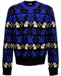 Burberry - Chess Sweater Maglioni Multicolor - Lyst