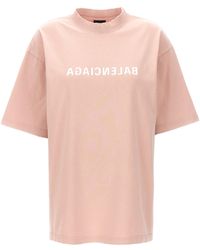 Balenciaga - Mirror T Shirt Rosa - Lyst
