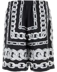 Versace - Printed Silk Shorts - Lyst