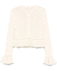Chloé - Ruffled Cardigan - Lyst