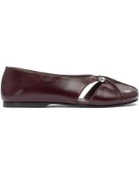Alohas - Ravena Rift Burgundy Leather Ballet Flats - Lyst