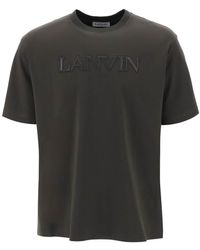 Lanvin - Oversize T Shirt With Logo Lettering - Lyst