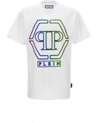 Philipp Plein - Rhinestone Logo T-shirt - Lyst