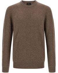 Brioni - Ribbed And Braid Sweater - Lyst