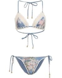 Zimmermann - Cascadian Crochet Tri Lycra Bikini-Donna - Lyst