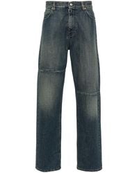 MM6 by Maison Martin Margiela - Straight Leg Jeans With Logo Patch - Lyst