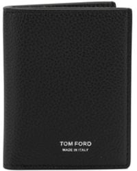 Tom Ford - Grain Leather Folding Card Holder - Lyst