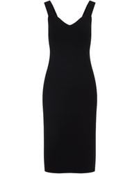 Max Mara - Teak Compact Viscose Midi Dress-Donna - Lyst