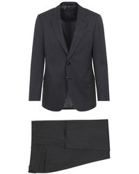 Giorgio Armani - Antracite Virgin Wool Suit-Uomo - Lyst