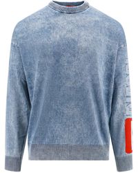 DIESEL - Maglia in cotone indaco - Lyst