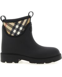 Burberry - Marsh Stamp Stivali E Stivaletti Nero-Donna - Lyst