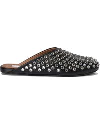 Alaïa - Mules With Rhinestones Loafers & Slippers - Lyst