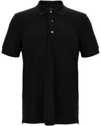 Tom Ford - Piqué Shirt Polo Nero-Uomo - Lyst